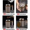 Self Stirring Mug,Rechargeable Auto Magnetic Coffee Mug with 2Pc Stir Bar,Waterproof Automatic Mixing Cup