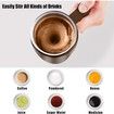 Self Stirring Mug,Rechargeable Auto Magnetic Coffee Mug with 2Pc Stir Bar,Waterproof Automatic Mixing Cup