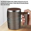 Self Stirring Mug,Rechargeable Auto Magnetic Coffee Mug with 2Pc Stir Bar,Waterproof Automatic Mixing Cup