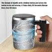 Self Stirring Mug,Rechargeable Auto Magnetic Coffee Mug with 2Pc Stir Bar,Waterproof Automatic Mixing Cup Black