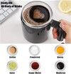 Self Stirring Mug,Rechargeable Auto Magnetic Coffee Mug with 2Pc Stir Bar,Waterproof Automatic Mixing Cup Black