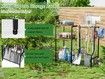 Garden Tool Organizer, 3-Tier Storage Rack , Black - Perfect for Garden, Shed, Garage, Backyard Tools