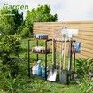 Garden Tool Organizer, 3-Tier Storage Rack , Black - Perfect for Garden, Shed, Garage, Backyard Tools
