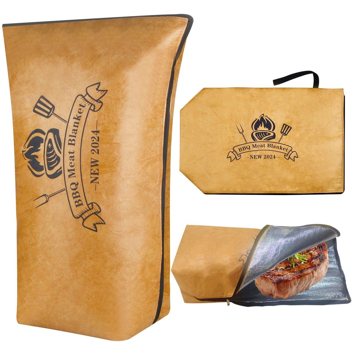 BBQ Blanket for Resting Meat,BBQ Brisket Blanket Meat Resting Blanket,Reusable Smoker Grilling Meat Insulated Resting Bag (45cm)