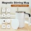 Self-stirring Coffee Mug Magnetic Stirring Cup Rechargeable Automatic Mixing Cup w/LCD Thermometer,Black