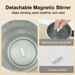 Self-stirring Coffee Mug Magnetic Stirring Cup Rechargeable Automatic Mixing Cup w/LCD Thermometer,Black