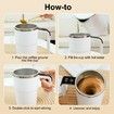 Self-stirring Coffee Mug Magnetic Stirring Cup Rechargeable Automatic Mixing Cup w/LCD Thermometer,Black
