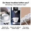 Self-stirring Coffee Mug Magnetic Stirring Cup Rechargeable Automatic Mixing Cup w/LCD Thermometer,Black
