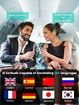 Translation Earbuds Real Time, AI Translator Earbuds Support 144 Languages, Language Translator Earbuds for Android iOS, for Travel Business (Skin Color)