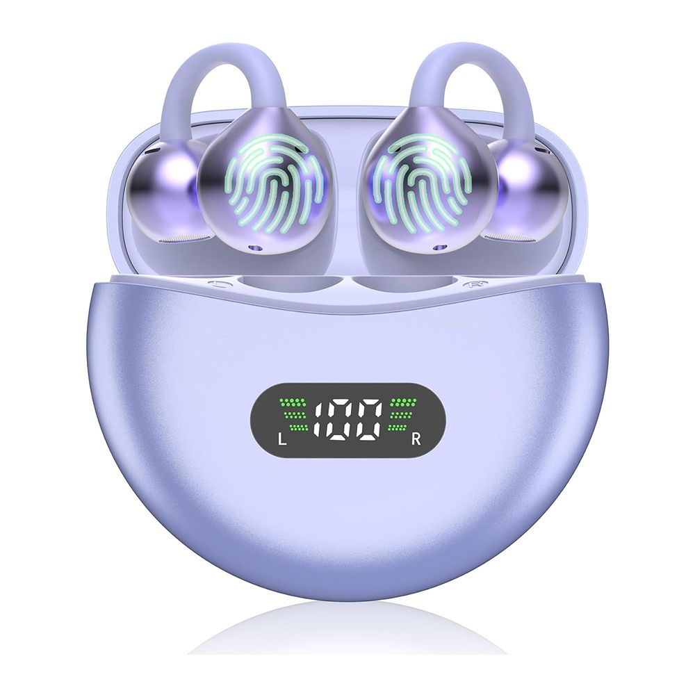 AI Translation Earbuds Real Time, Two Way 144 Languages Translator Earbuds Device for iOS Android, Wireless AI Headphones for Business Travel,Purple
