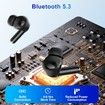 AI Language Translation Earbuds Translator in Real Time,Two Way Bluetooth Translator Device with APP for 144 Languages Translation Packs (Black)