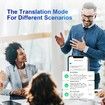 AI Language Translation Earbuds Translator in Real Time,Two Way Bluetooth Translator Device with APP for 144 Languages Translation Packs (Black)