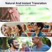 AI Language Translation Earbuds Translator in Real Time,Two Way Bluetooth Translator Device with APP for 144 Languages Translation Packs (White)