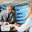 AI Language Translation Earbuds Translator in Real Time,Two Way Bluetooth Translator Device with APP for 144 Languages Translation Packs (White)