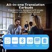 AI Language Translation Earbuds, Translation Earbuds Real Time, 144 Languages Online Translation, Two Way Translator for iOS for Android, Black