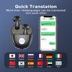 AI Language Translation Earbuds, Translation Earbuds Real Time, 144 Languages Online Translation, Two Way Translator for iOS for Android, Black