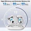 AI Language Translation Earbuds, AI Wireless Translator Earbuds Real Time for 144 Languages, Bluetooth 5.4 Headphones for Travel Business (White)