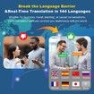 AI Language Translation Earbuds, AI Wireless Translator Earbuds Real Time for 144 Languages, Bluetooth 5.4 Headphones for Travel Business (White)