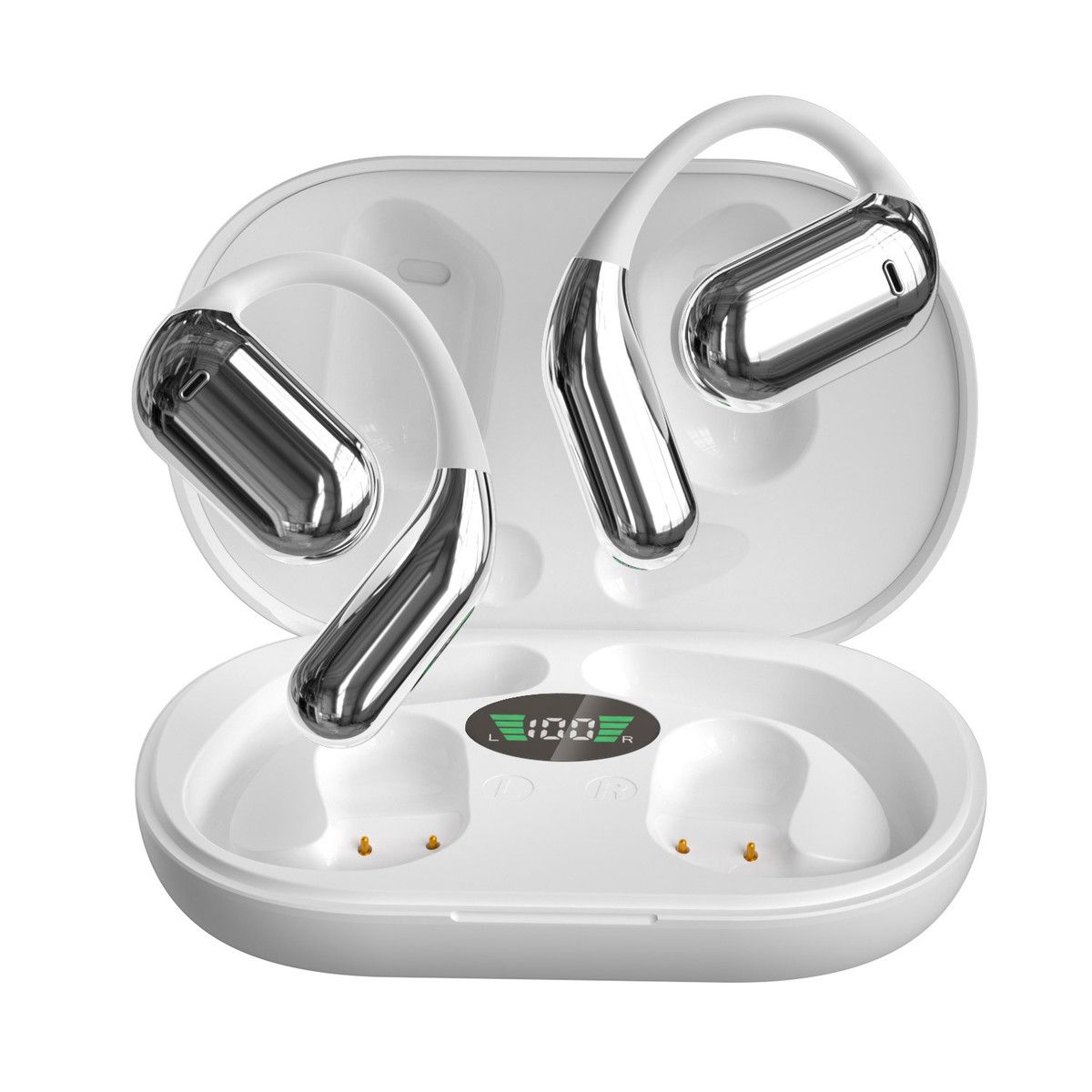 AI Language Translation Earbuds, AI Wireless Translator Earbuds Real Time for 144 Languages, Bluetooth 5.4 Headphones for Travel Business (White)