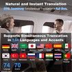 AI Language Translation Earbuds, AI Wireless Translator Earbuds Real Time for 144 Languages, Bluetooth 5.4 Headphones for Travel Business (Black)