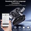 AI Language Translation Earbuds, AI Wireless Translator Earbuds Real Time for 144 Languages, Bluetooth 5.4 Headphones for Travel Business (Black)