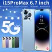 I15 Pro Max 5G phone 16GB RAM 1TB ROM Android 12.0 Max 128G  6.54Inch Screen 5MP 16MP Camera 5000mAh Battery Dual Sim Card Mobile Smart Phone Col.Purple