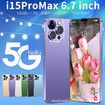 I15 Pro Max 5G phone 16GB RAM 1TB ROM Android 12.0 Max 128G  6.54Inch Screen 5MP 16MP Camera 5000mAh Battery Dual Sim Card Mobile Smart Phone Col.Purple
