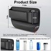 Car Seat Gap Filler Organizer with Cup Holder, 2 Pcs Adjustable Leather Car Side Seat Storage Box, Multifunction Interior Storage Organizer