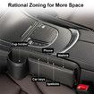 Car Seat Gap Filler Organizer with Cup Holder, 2 Pcs Adjustable Leather Car Side Seat Storage Box, Multifunction Interior Storage Organizer