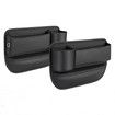 Car Seat Gap Filler Organizer with Cup Holder, 2 Pcs Adjustable Leather Car Side Seat Storage Box, Multifunction Interior Storage Organizer