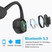 Bone Conduction Headphones for Swimming MP3 Play Built in 32G Memory,Open-Ear Wireless Bluetooth Headphones with Mic