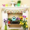 24pcs DIY Wooden Easter Egg Craft Kit Paint Your Own Colorful Egg Ornaments with Floral and Zigzag Patterns For Easter Activities and Home Crafting