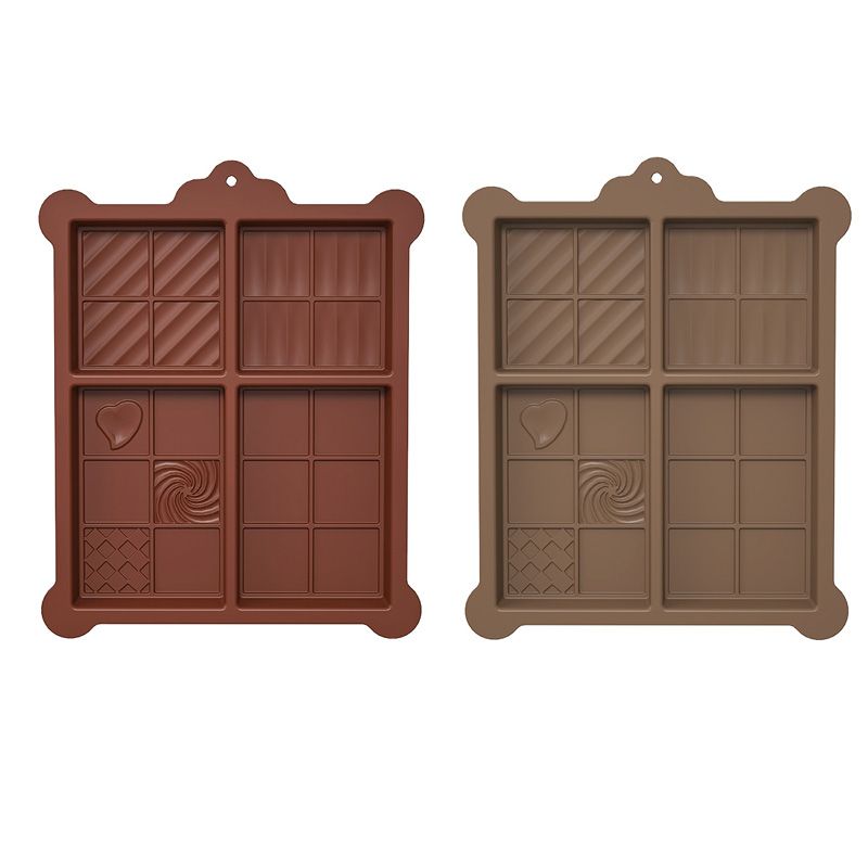 2 Pack Square Chocolate Silicone Baking Molds DIY Easy Demould Food