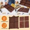 2 Pack Square Chocolate Silicone Baking Molds DIY Easy Demould Food