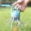 Portable Dog Poop Scooper No Touch Handheld Sanitary Waste Picker Lightweight 6 Claw Cleaner for Walks & Travel