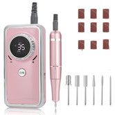 Rechargeable Electric Nail Drill Machine 35000RPM Efile with LCD Display for Acrylic Nails Removal Portable Manicure Pedicure Polishing Tools Kit,Blue