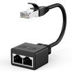 RJ45 Network Ethernet Adapter Splitter,esbeecables Ethernet Splitter 1 Male to 2 Female LAN Ethernet Splitter Adapter