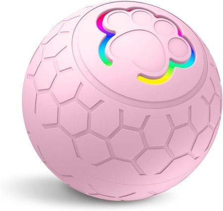 Shaky Ball Toy,Shaking Dog Ball,Interactive Dog Ball,Vibrating Ball,Automatic Moving Dog Toy Ball for Small Medium Large Dogs,USB Rechargeable,Pink