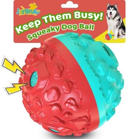 Dog Ball for Aggressive Chewers,Interactive Dog Toy Balls Fun Squeaky Sound to Keep Them Busy,Rubber Pet Chew Toys,As Seen on TV