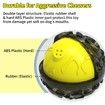 Dog Ball for Aggressive Chewers,Interactive Dog Toy Balls Fun Squeaky Sound to Keep Them Busy,Rubber Pet Chew Toys,As Seen on TV,Yellow