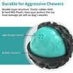 Dog Ball for Aggressive Chewers,Interactive Dog Toy Balls Fun Squeaky Sound to Keep Them Busy,Rubber Pet Chew Toys,As Seen on TV,Blue