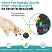 Dog Ball for Aggressive Chewers,Interactive Dog Toy Balls Fun Squeaky Sound to Keep Them Busy,Rubber Pet Chew Toys,As Seen on TV,Blue