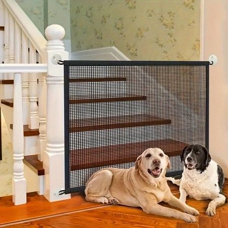 Portable Safety Gate Pet Dog Cat Fence Enclosure Barrier Safe Guard Fencing for Doorway Stairs 180*72cm