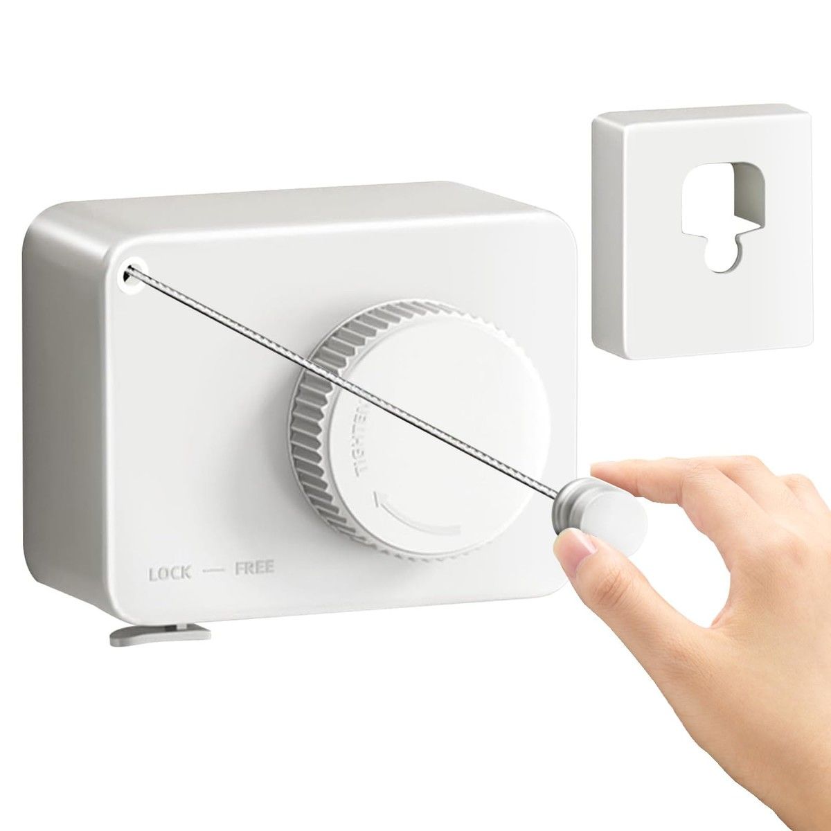 Retractable Clothesline Indoor Outdoor Wall Mounted Clothes Line Retracting Heavy Duty Clothes Drying Laundry Line Stainless Steel Line Color White