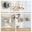 Retractable Clothesline Indoor Outdoor Wall Mounted Clothes Line Retracting Heavy Duty Clothes Drying Laundry Line Stainless Steel Line Color Black