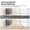 Retractable Clothesline Indoor Outdoor Wall Mounted Clothes Line Retracting Heavy Duty Clothes Drying Laundry Line Stainless Steel Line Color Black