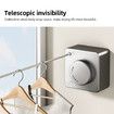 Retractable Clothesline Indoor Outdoor Wall Mounted Clothes Line Retracting Heavy Duty Clothes Drying Laundry Line Stainless Steel Line Color Black