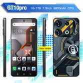7.3inch 5G Phone  16G+1TB  Android13 AI GPT4.5 NFC Dual Cards 72+108MP Camera 8800mAh Battery Cellphone Smart phone Color Black