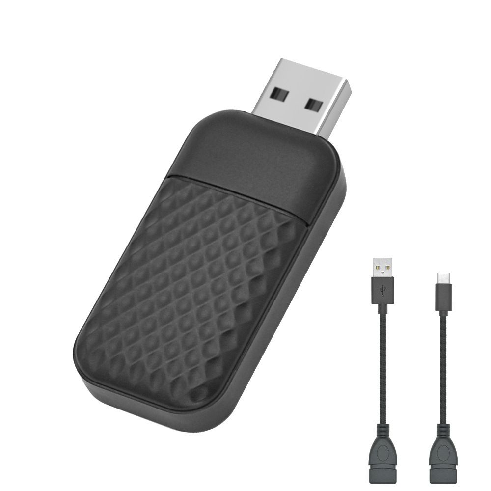 2 in 1 CarPlay Wireless Adapter for iPhone, Plug and Play 5G WiFi with USB Bluetooth 5.0 Dongle, Convert Wired to Wireless for Cars