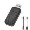 2 in 1 CarPlay Wireless Adapter for iPhone, Plug and Play 5G WiFi with USB Bluetooth 5.0 Dongle, Convert Wired to Wireless for Cars